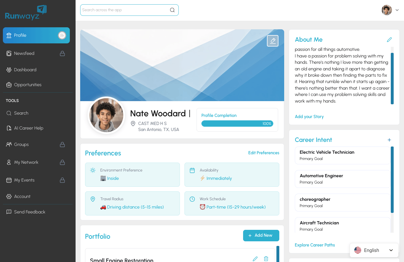 Data points on top of landscape