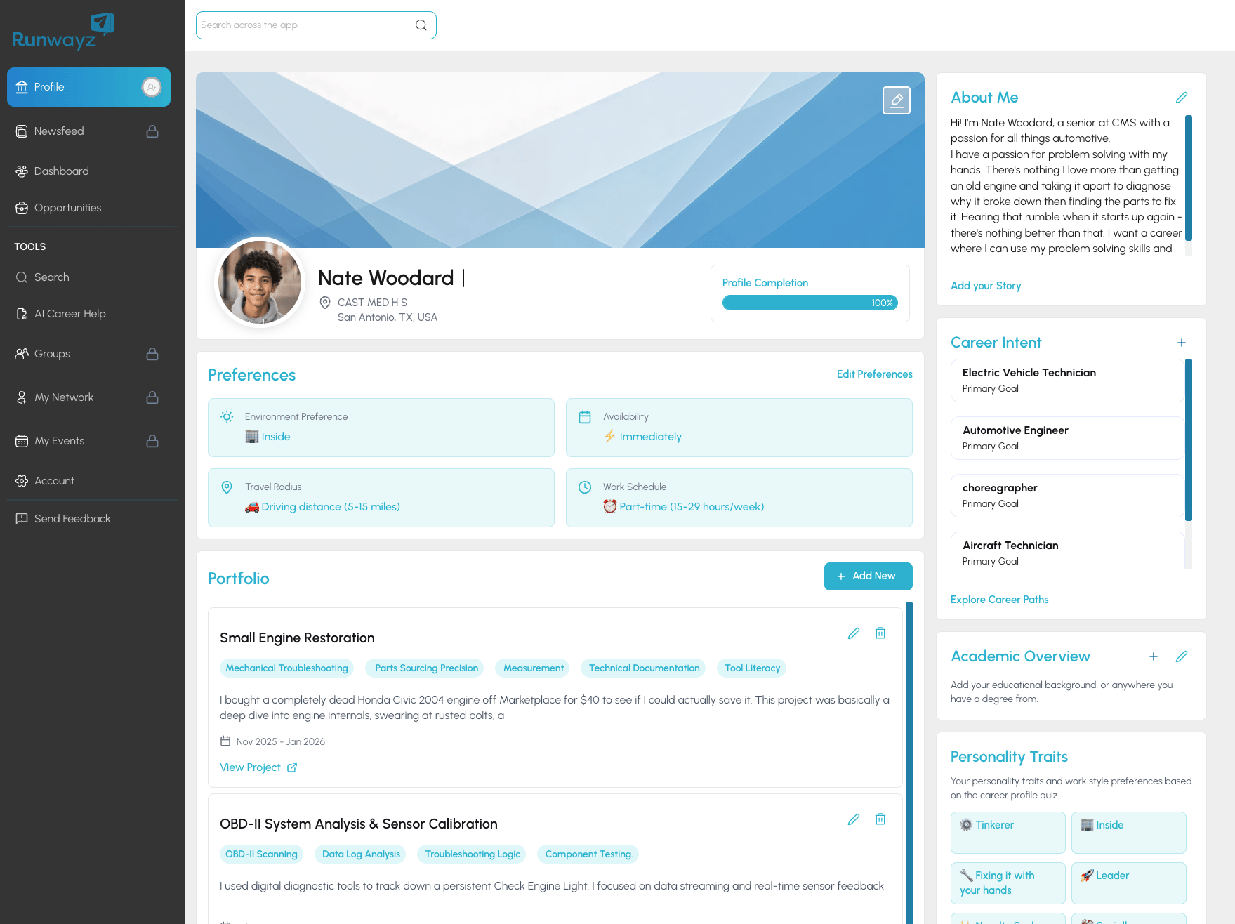 Data points on top of landscape